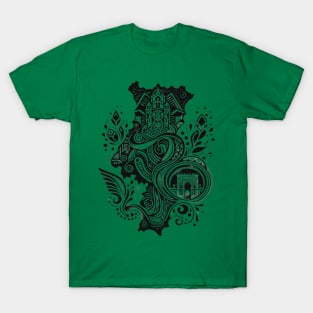 Portugal Blackwork Design Pride T-Shirt